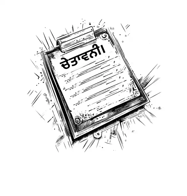 ਲਿਖਤ ਚੇਤਾਵਨੀ