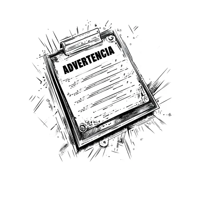 Una advertencia escrita